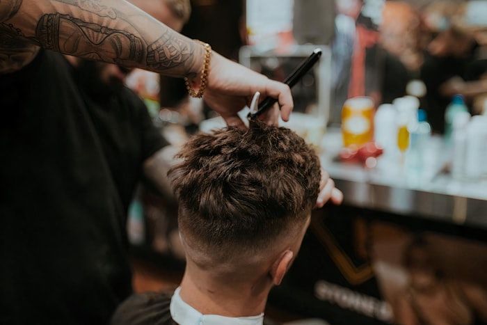 Detalle de un fade profesional