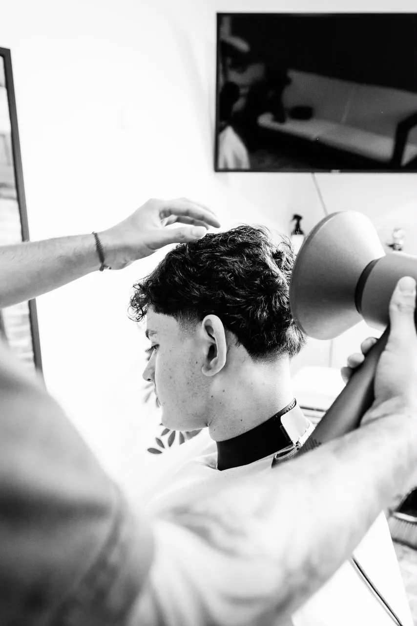 Detalle de un fade profesional